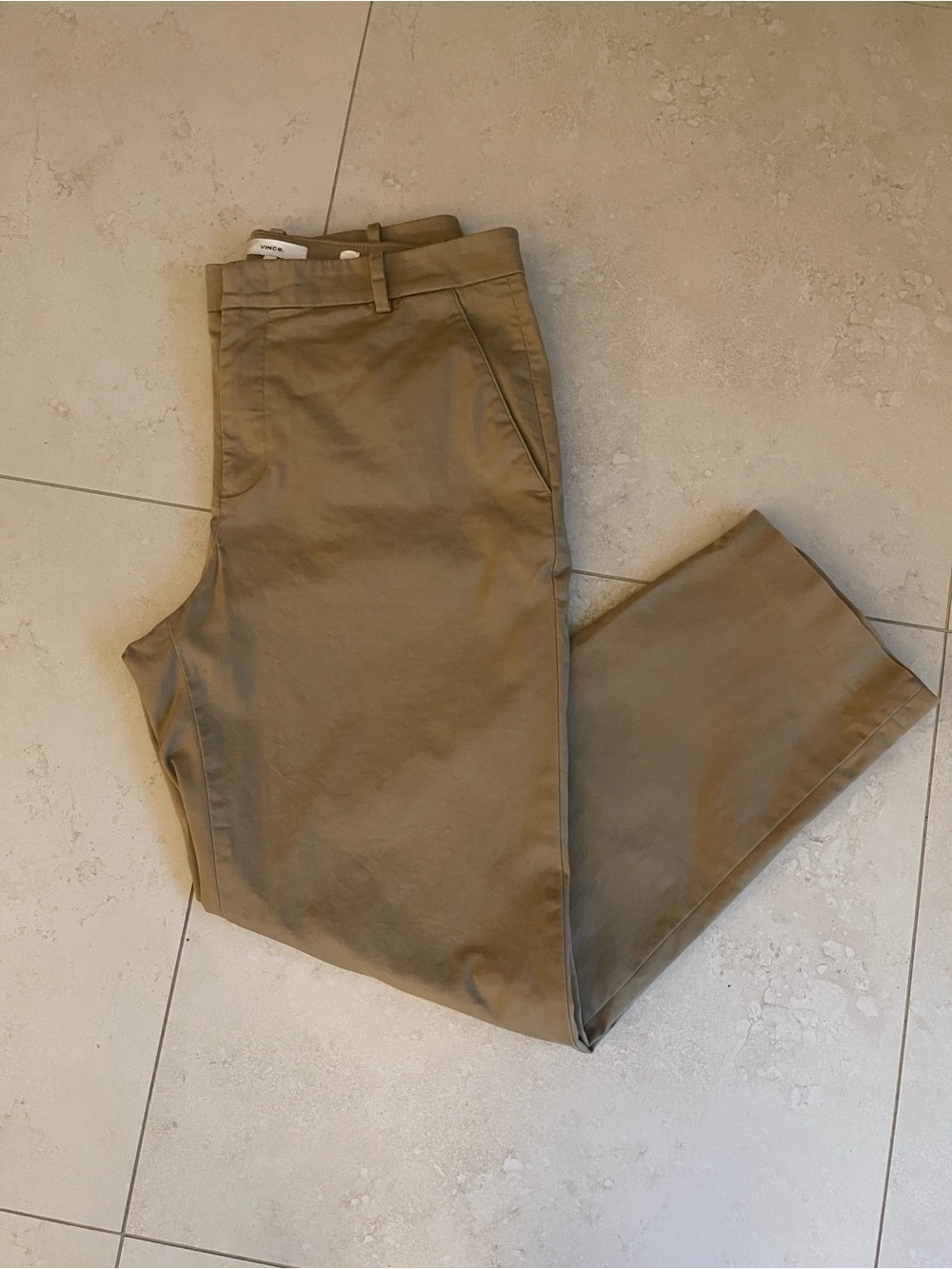 VINCE Avery Mid-Rise Italian Stretch-Cotton Chino Pant Size 6 - Picture 5 of 13